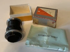 Vintage Qupsco Exakta Extension Tubes In Box Topcon 1, 2, 3 And 4 Made In Japan