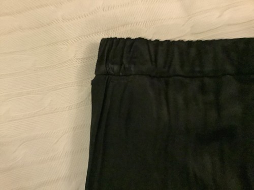 New With Tags Ladies M&S Per Una Black Silky Wide Leg Trousers Size 8 Reg 30” - Picture 6 of 7
