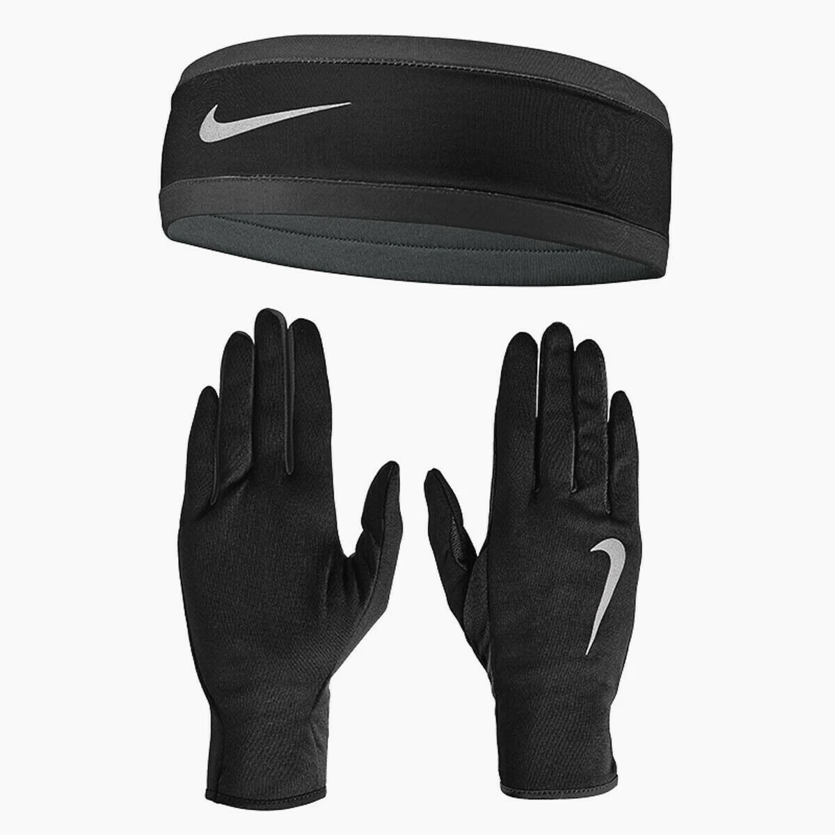 New Authentic Nike Women's Dri Fit Running Headband and Glove Set Size XS/S