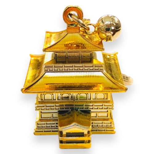 Japanese Gold Kinkakuji Castle Temple Keychain Key Ring Travel Memorabilia JP K8 - Picture 4 of 11