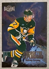 2023-24 Skybox Metal Universe Energetic Explosions #EE13 SIDNEY CROSBY Penguins 