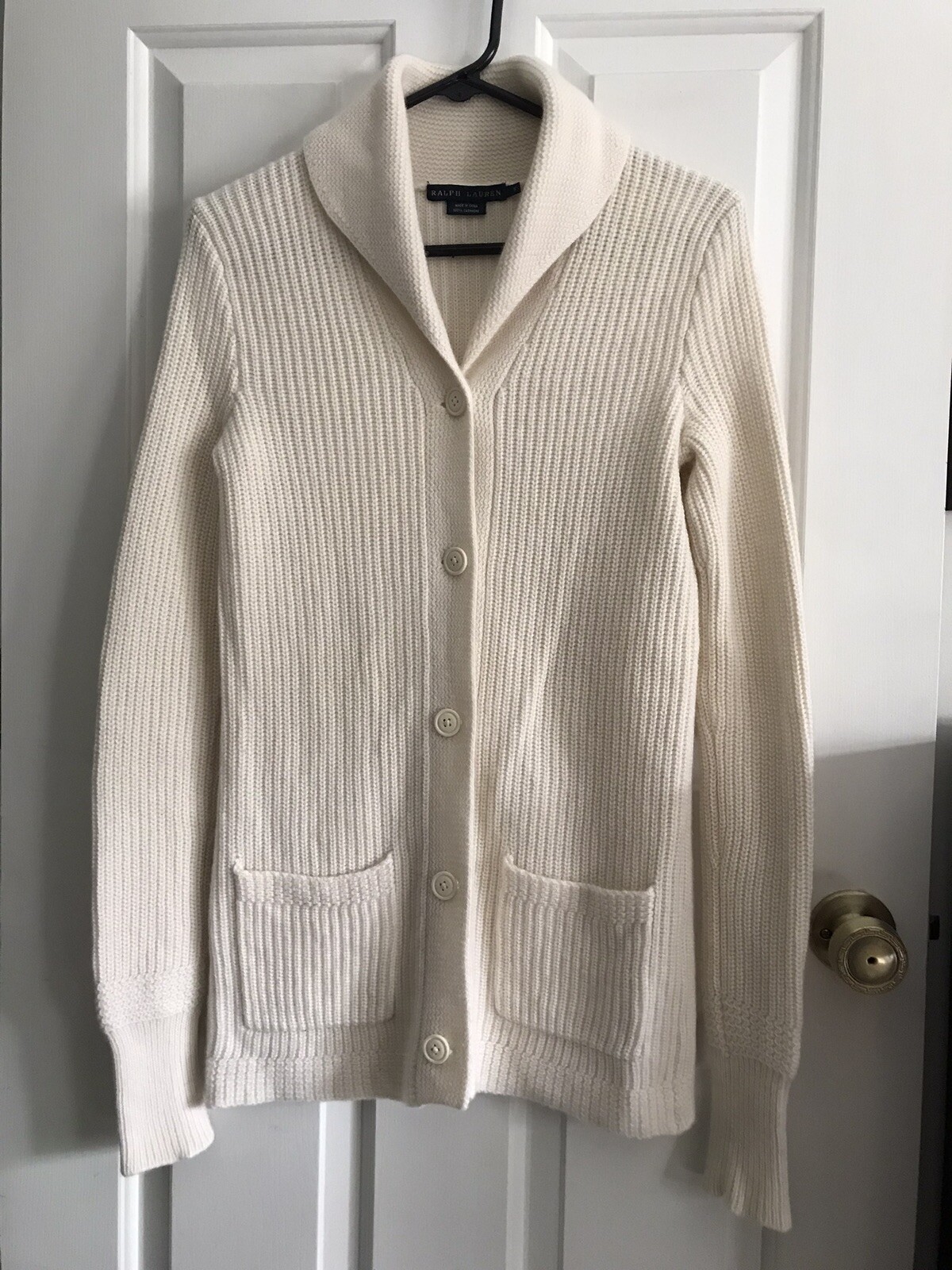 thick CASHMERE knit button cardigan 