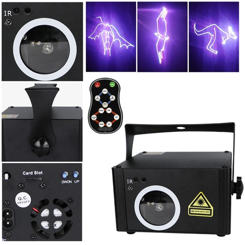 500mW DMX512 Full Color TF Animation Laser Projector DJ Disco Xmas Stage Lights - Picture 16 of 19