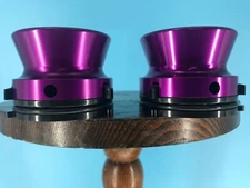 Burlington Recording Pro Purple 1/4" NAB Hub Adapters w/Aluminum Trumpet(Pair)