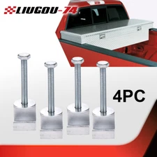 4pcs Tool Box Mount J Hook Toolbox Pickup Rail Mounting Clamp Tiedown Truck New