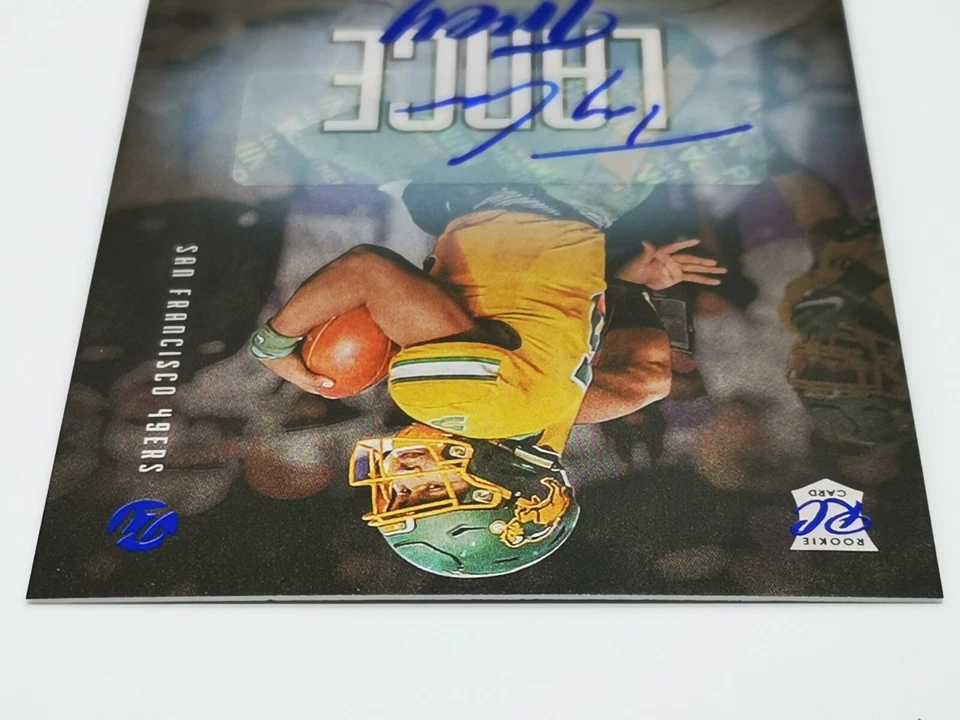 2021 Panini Luminance Football Trey Lance ROOKIE Auto 34/50 - Image 3 of 4
