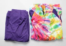 Lily Kids Girl's Tie Dye Hoodie & Leggings Set CD4 Multi/Purple Size 12 Years 