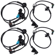 Front and Rear Left & Right ABS Wheel Speed Sensor 2 Pair for Chevy Silverado...