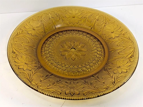 Indiana Glass Tiara SANDWICH Amber Dinner Plate 10-3/8" Depression 1925