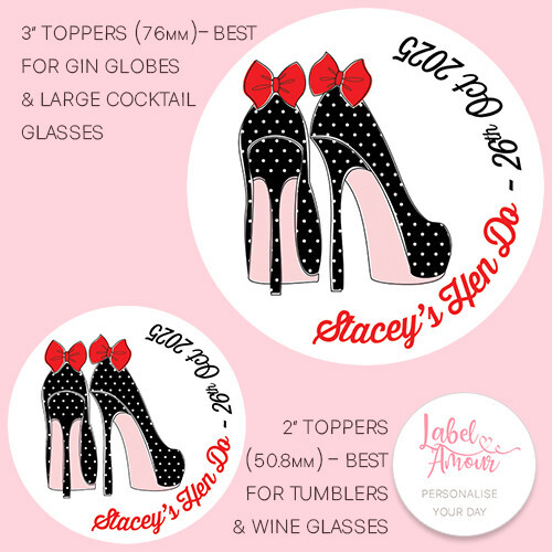 Personalisierter Getränke Topper Cocktail Party Hochzeit Henne Geburtstag essbar Gastgeschenk - Bild 4 von 7