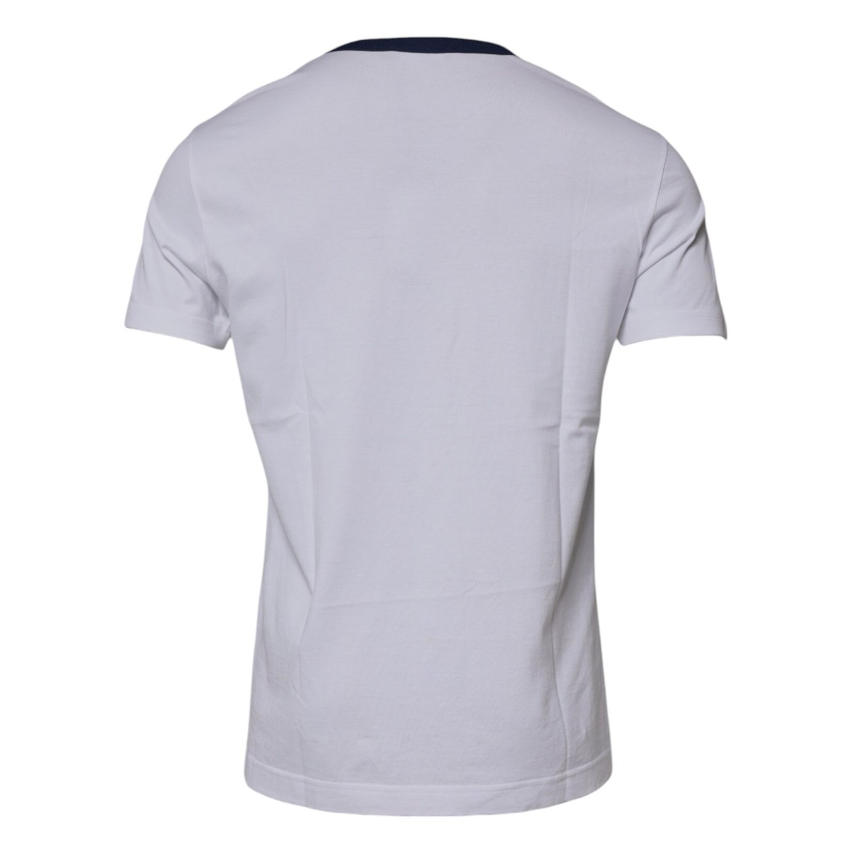 目を引く華やかさTシャツ【DOLCE&GABBANA】女性★送料関税無料★ Whiteのウィメンズ Cotton tuxedo shirt with rhinestone
