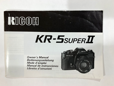 Ricoh KR-5 Super II Owner's Manual INSTRUCTION book. | eBay