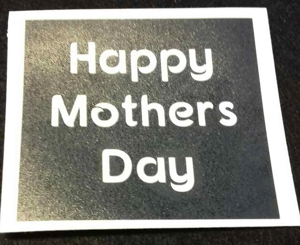 Stencil parola festa della mamma felice per acquaforte vetro artigianato hobby mamma domenica