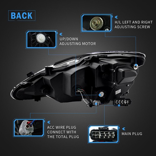 Amber FULL LED Headlights For 2006-2013 Lexus IS250 350 ISF Projector Front lamp - Picture 4 of 12