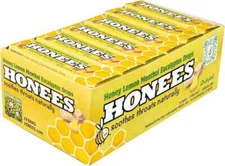 Honees Honey Lemon Drops- Filled with Honey, Menthol, Lemon ( PK OF 24 )