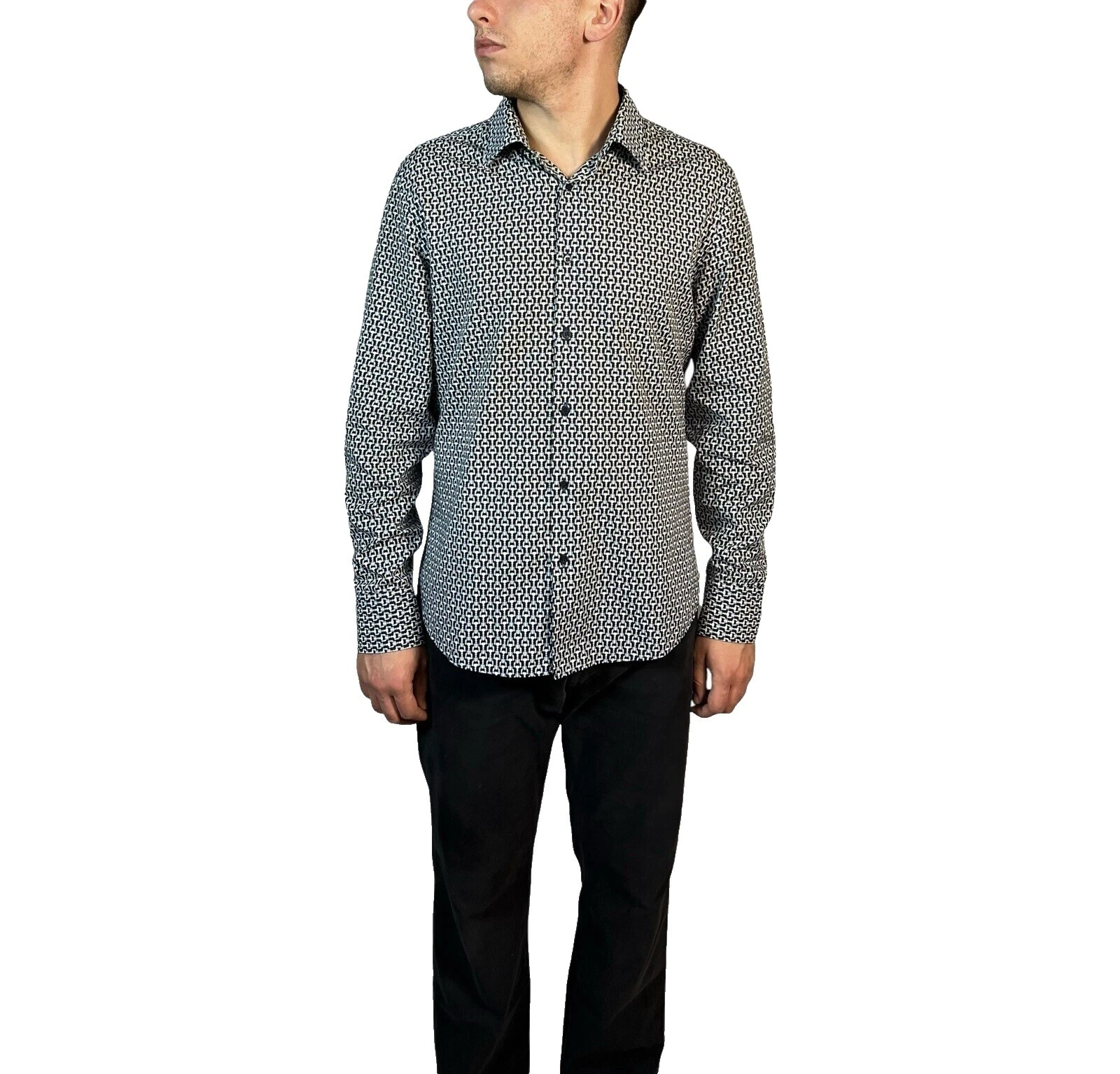 Gucci Multicolor Long Sleeve Dress Shirts for Men