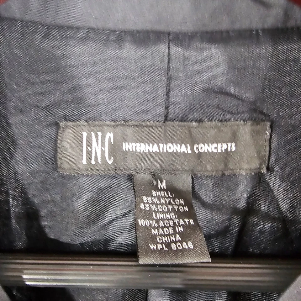 INC International Concepts Mujer Chaqueta con Cremallera Sudadera con Capucha Manga Larga Negra Mediana Foto 3 de 4