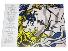 Roy Lichtenstein - We Rose Up Slowly Original 1969 Exhibition Poster Print 33x24