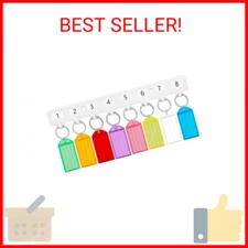 Uniclife Key Tag Rack Hook Style Plastic Wall Mounted Key Holder Organizer with