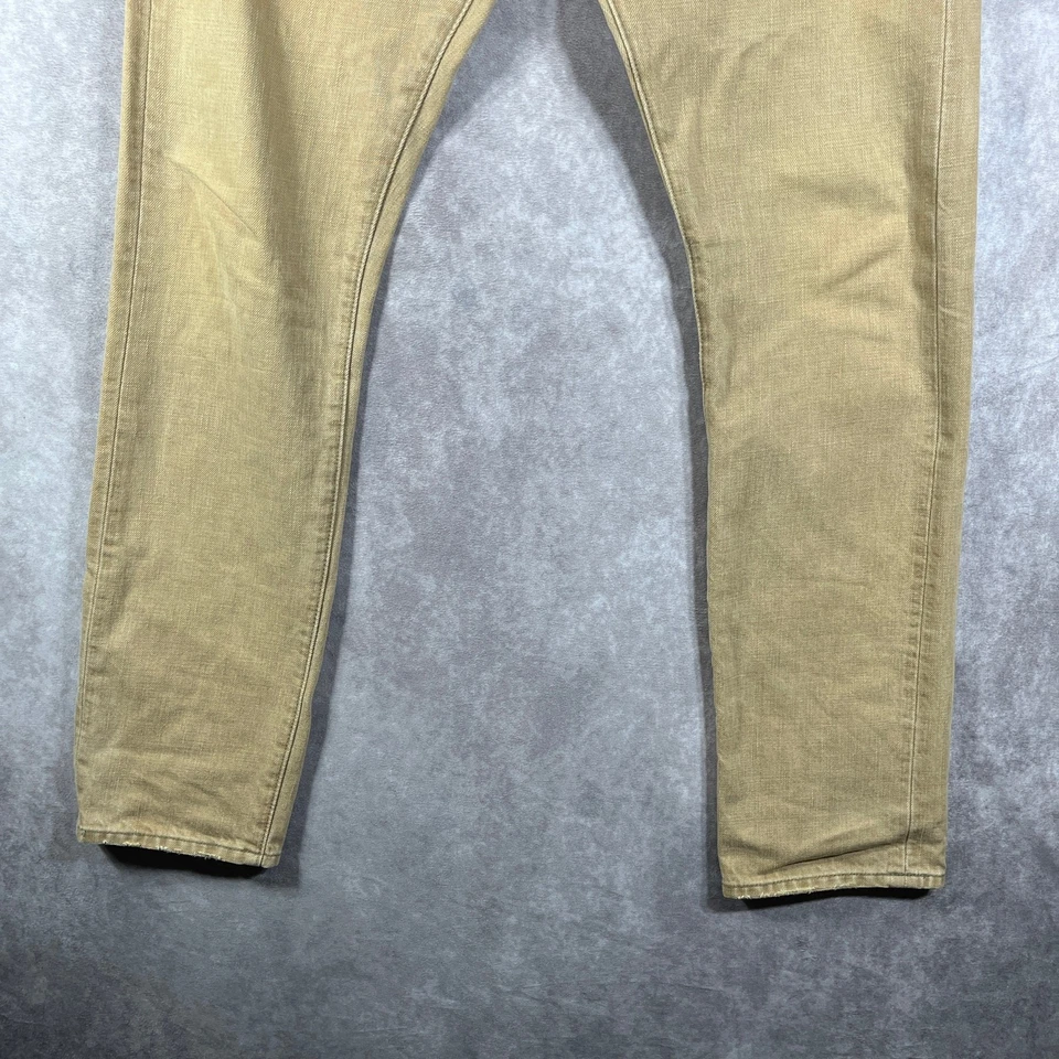 Jeans masculino jeans japonês RRL Ralph Lauren 30X30 marrom alto fino preppy casual - Imagem 3 de 4