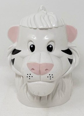 Vintage Ringling Bros Barnum & Bailey Circus White Tiger Hinged Mug Cup 
