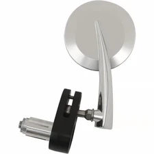 Emgo Aluminum 3in. Bar End Mirrors - Polished- Left Motorcycle Street Bike