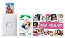 FUJIFILM Instax Mini Link 2 Smartphone Printer Bundle 2025 - Clay White