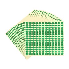 2700Pack QC Passed Stickers 0.5x0.35" Inventory Quality Control Stickers Green