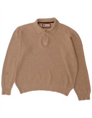 Marks & Spencer Herren Blue Harbour Polokragen Pullover Sweater Large Beige BE01