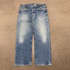 Vtg 90s Levi's 501 Original Jeans Mens 36x32 Blue Denim Button Fly Paper Tag