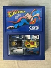 RARE 1970’s Corgi Junior  Vintage Superman Batman Diecast cars w/ Carrying Case