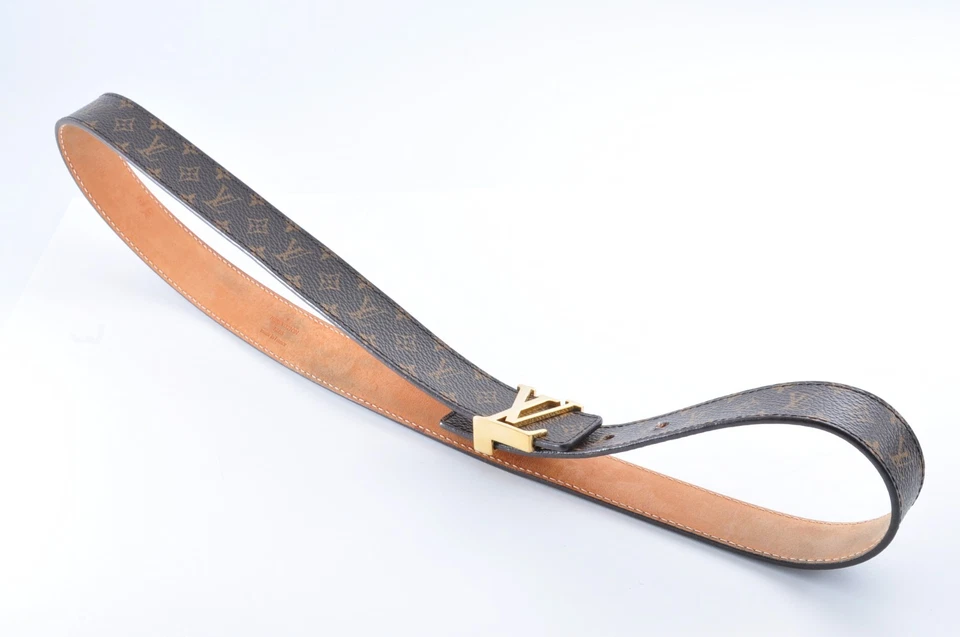 Authentischer Louis Vuitton M9781 Monogramm LV Initialen 25 mm Gürtel braun g... - Bild 4 von 4
