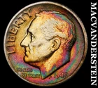 1949 Silver Roosevelt Dime - Scarce  Better Date  Color  No Reserve  #i735