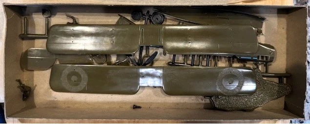 AURORA WWI Bristol F2B Brisfit 1/4" 1/48 Scale Kit# 113-98 1957 w/ Double Decals - Image 3 of 4