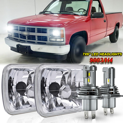 7x6'' inch LED Headlights for Chevy C1500 C2500 C3500 K1500 K2500 K3500 1988-1999