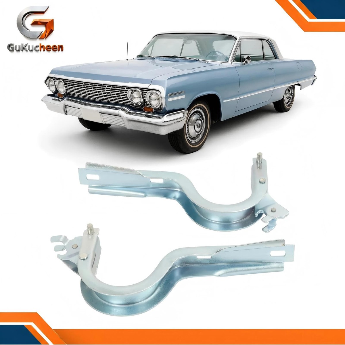 Rear Trunk Lid Hinges For Chevrolet Impala/Biscayne/BelAir Hardtop