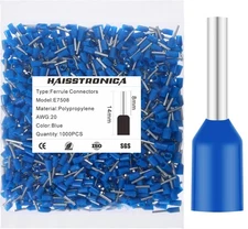Wire Ferrules Connectors Blue AWG20 Crimp Pin Cord End Terminal 1000 PCS