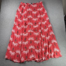 LULUS Maxi Skirt Womens XL Orange Floral Prin...