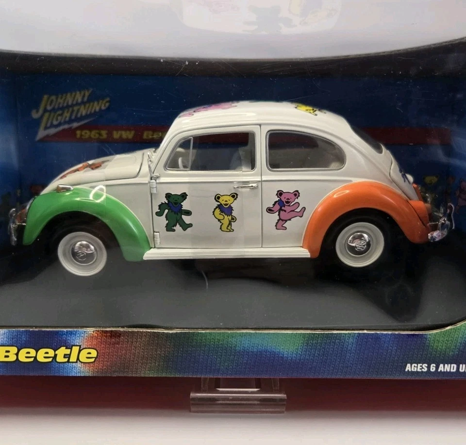 Johnny Lightning 63 1963 VW Volkswagen Beetle Bug Grateful Dead Car 1:18 - Image 2 of 4