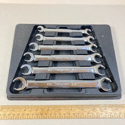 Snap-on Flare Nut Line Wrench Set 6 Pc 9mm-21mm Metric Chrome #RXFMS USA
