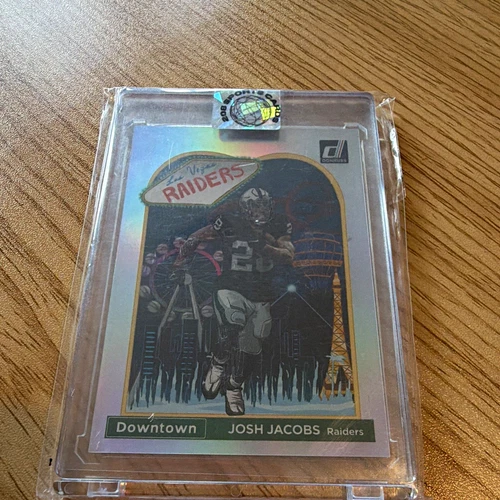 Panini 2023 Donruss Football Downtown Insert Josh Jacobs Raiders D-12