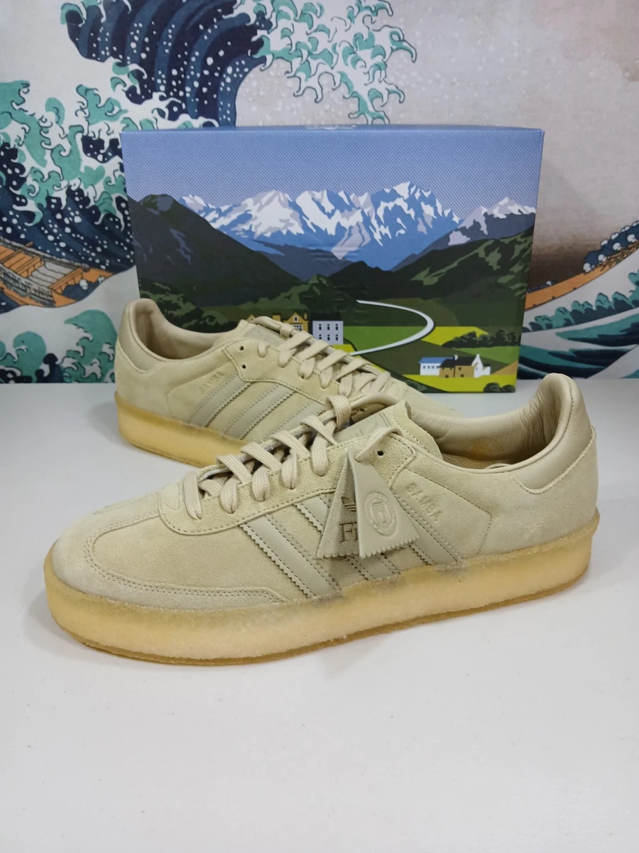 adidas gazelle silver green womens Adidas x Kith x Clarks Unisex 8th Street Samba Shadow Green Low Top Sneakers