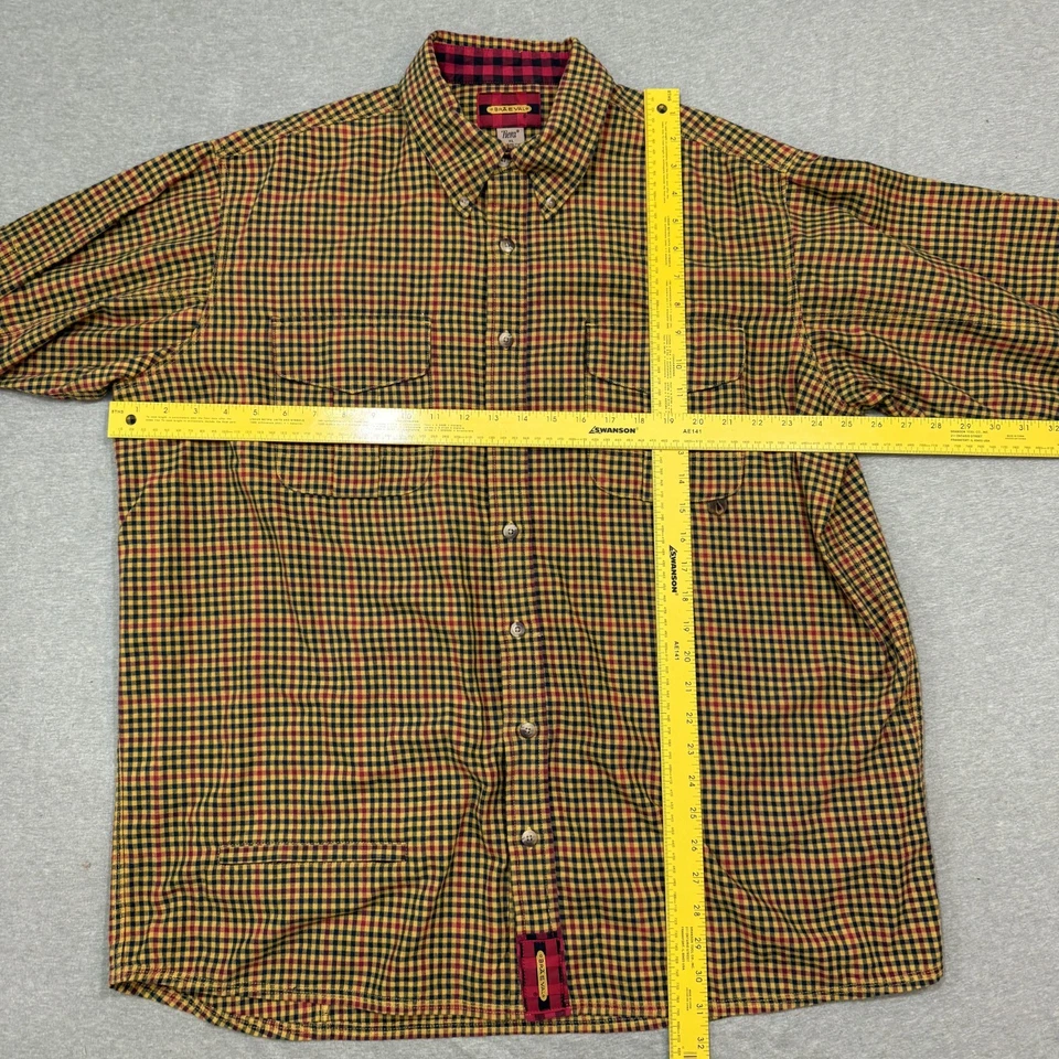 Camisa de Campo Braeval Tiera Para Hombres XL Cuadros Búfalo Lana Merino Pestaña Enrollable Senderismo Foto 3 de 4