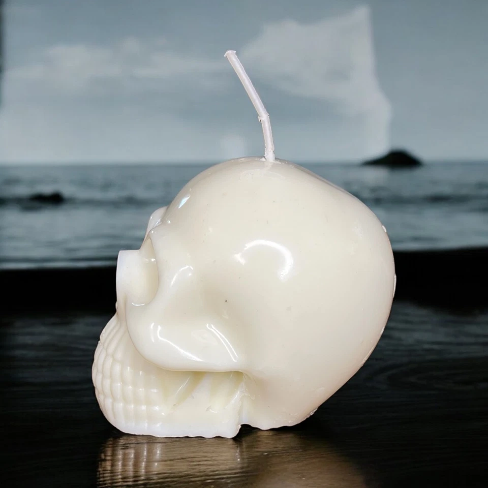 Skull Soy Wax 18oz Handcrafted Candle Choice of Color & Scent - Image 4 of 4