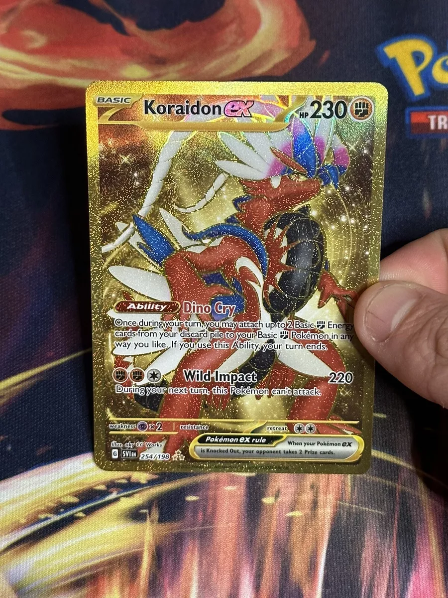 Gold Koraidon ex 254/198 SV1EN Scarlet & Violet Secret Rare Pokemon Card  NM/M