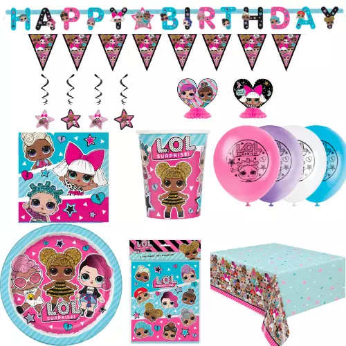 LOL Surprise Party Supplies Decorations Tableware Birthday LOL Doll Banners Cup