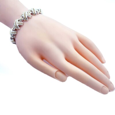 Tiffany & Co. Signature X Bracelet Sterling Silver 18k