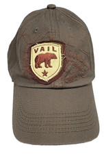 Vail Colorado Canvas Adjustable Hat Youth Patch Bear Embroidered Travel Souvenir