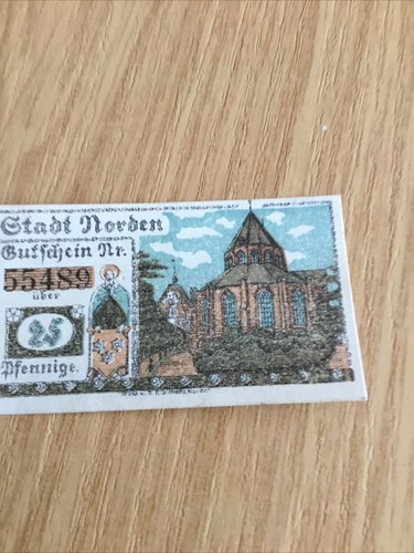 Notgeld, Gutschein,der Stadt Norden,1920, 25 Pfg. XX