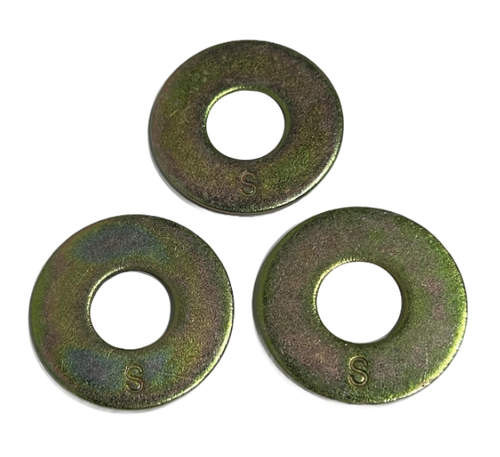 100pc 1/4" Grade 8 USS Flat Washers – Yellow Zinc Plated, Alloy Steel By RED BOAR CHAIN - View #5